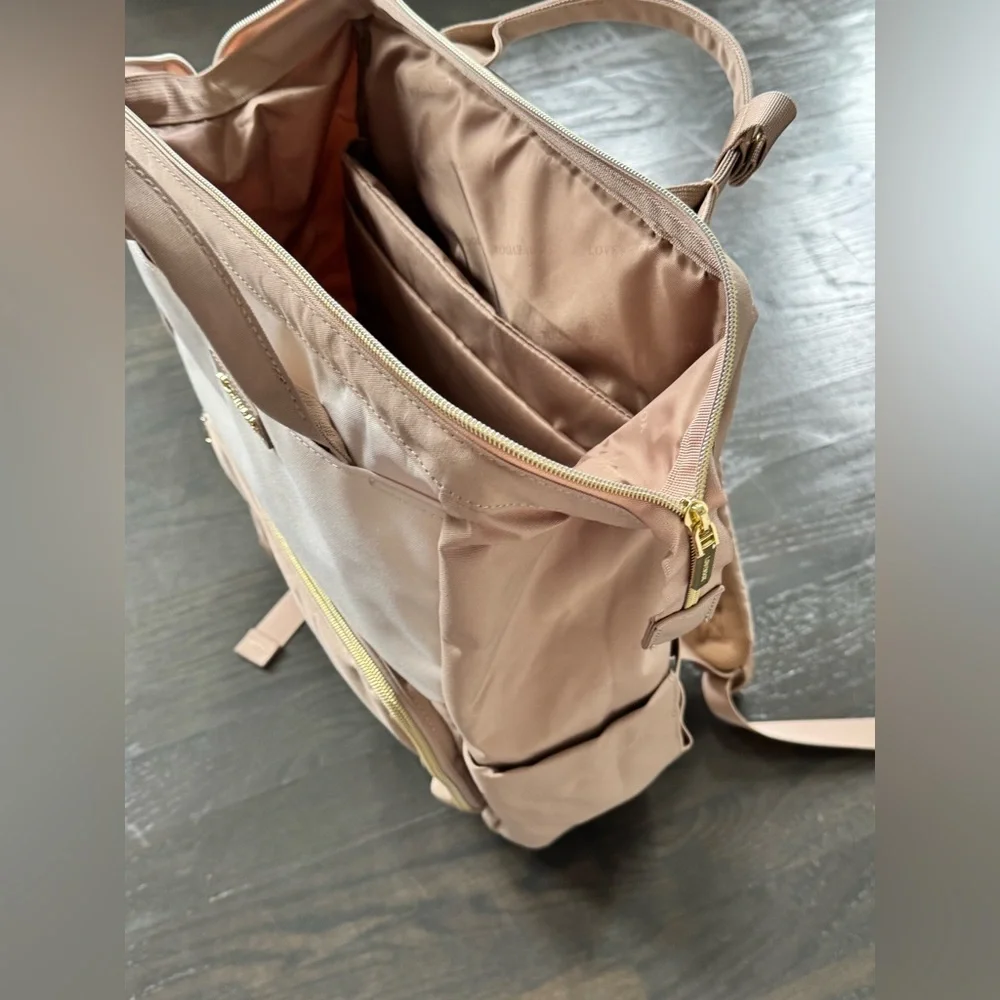 (NEW)Love Blush & Cream Two-Tone Laptop Backpack